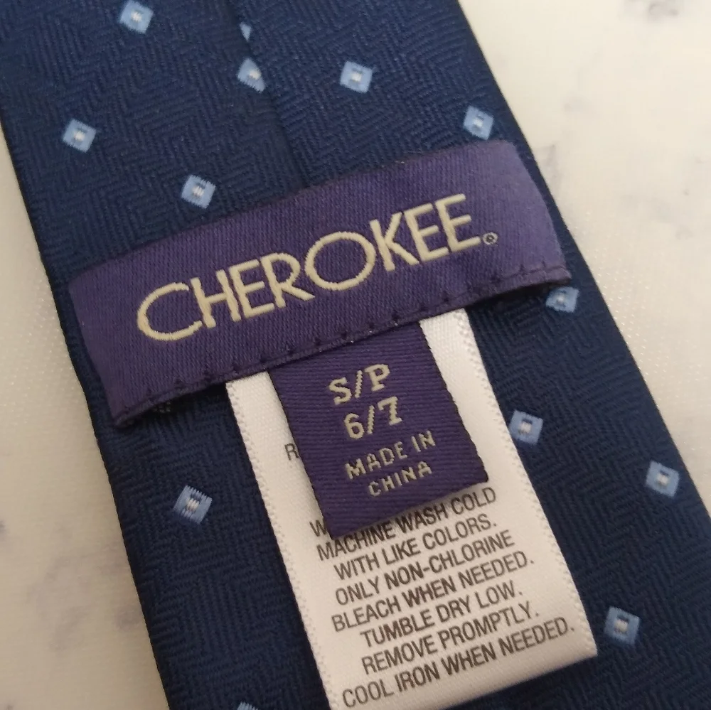 Cherokee Boys Clip On Blue Tie Size Small 6/7